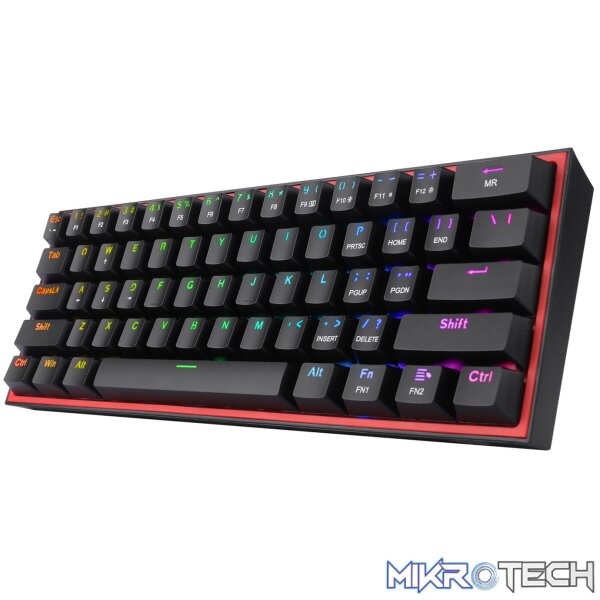 Redragon K617 FIZZ 60% Wired RGB Gaming Keyboard - Black - Image 7