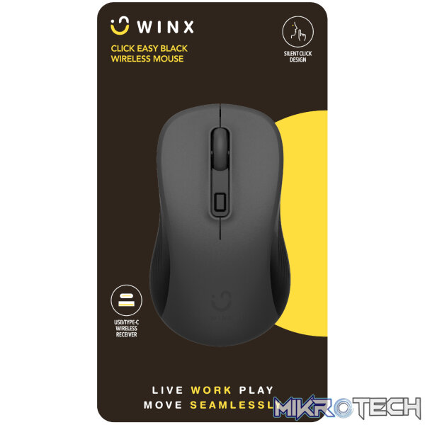 WINX CLICK Easy 1600DPI 2.4GHz Wireless Mouse - Black - Image 3