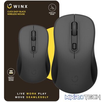WINX CLICK Easy 1600DPI 2.4GHz Wireless Mouse - Black