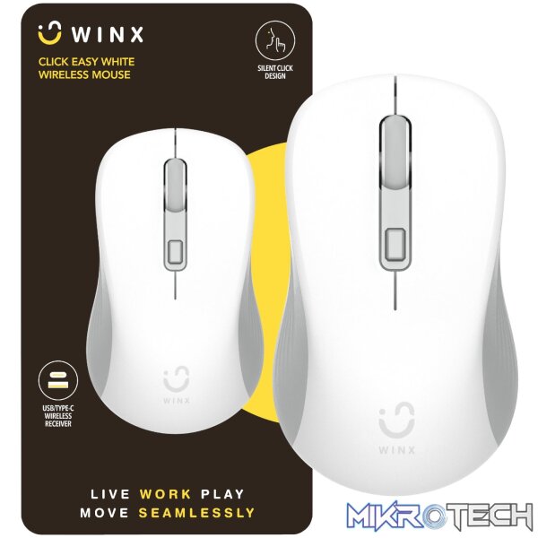 WINX CLICK Easy 1600DPI 2.4GHz Wireless Mouse - White WINX CLICK Easy 1600DPI 2.4GHz Wireless Mouse - White