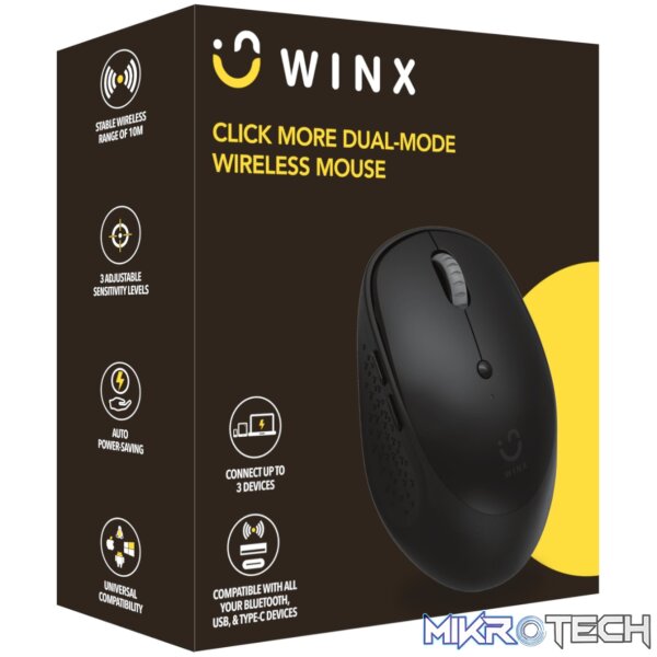 WINX CLICK More Dual-Mode Wireless Mouse - Black - Image 5