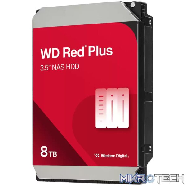 Western Digital Red Plus 8TB NAS HDD - Reliable 3.5" SATA Drive for NAS Western Digital Red Plus 8TB NAS HDD - Reliable 3.5" SATA Drive for NAS