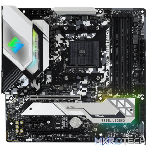 ASRock B550M Steel Legend AM4 M-ATX Motherboard - Image 2