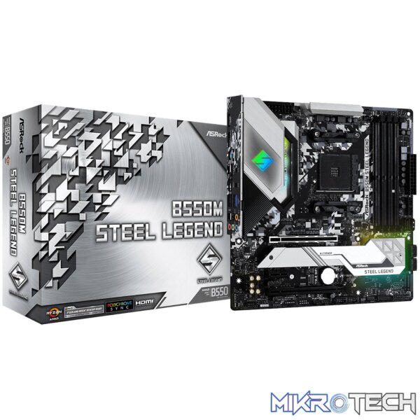 ASRock B550M Steel Legend AM4 M-ATX Motherboard ASRock B550M Steel Legend AM4 M-ATX Motherboard