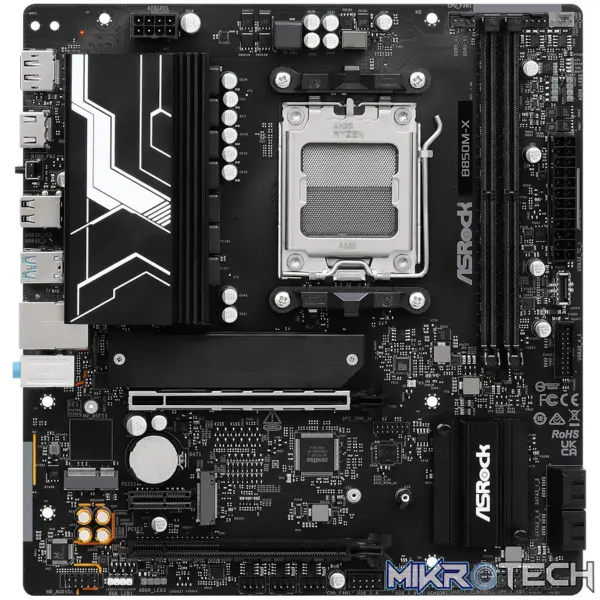 ASRock B850M-X WiFi AM5 Micro ATX Motherboard (DDR5, PCIe 5.0, Wi-Fi 6E) - Image 4
