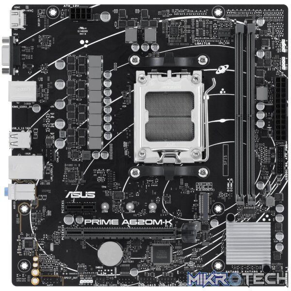 ASUS Prime A620M-K AM5 DDR5 M-ATX Motherboard - Image 2