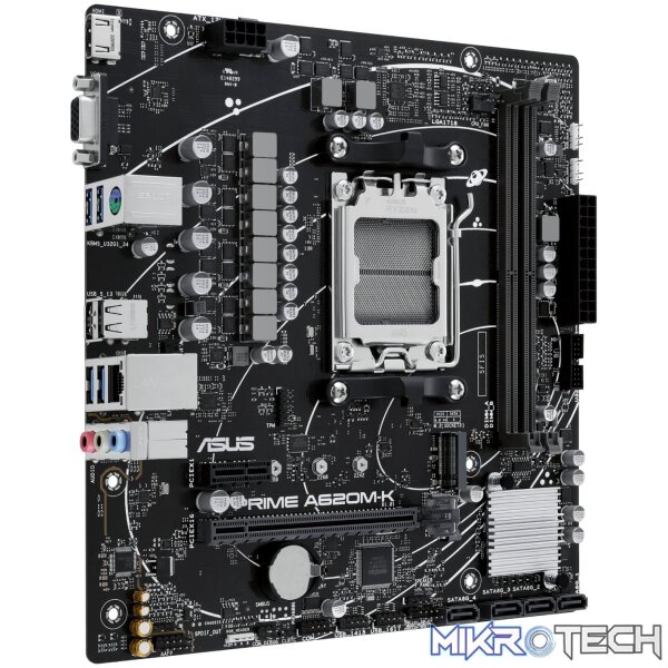 ASUS Prime A620M-K AM5 DDR5 M-ATX Motherboard - Image 3