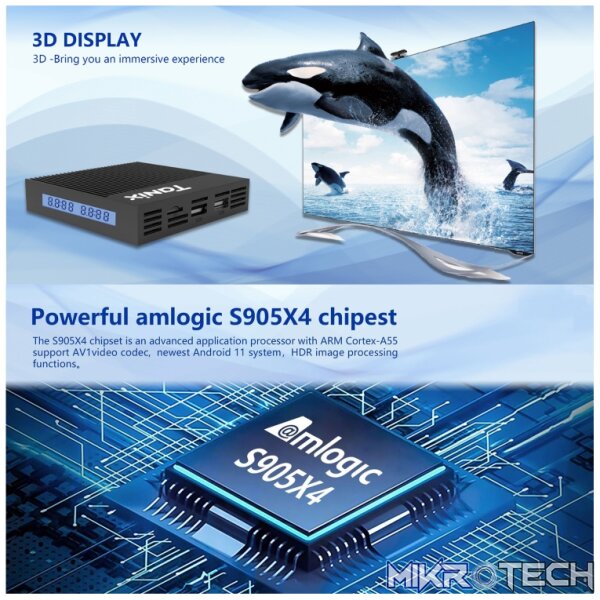 Tanix X4 Android 11 Smart TV Box, Amlogic S905X4 Quad Core, 4GB+32GB, Dual Wifi, BT, 4GB+32GB - Image 6