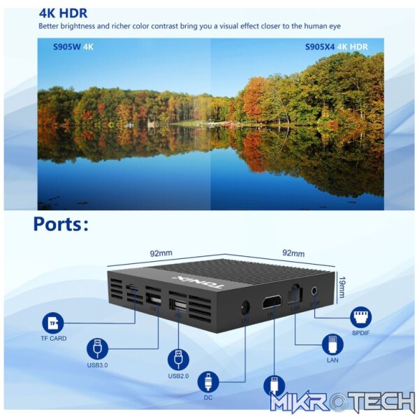 Tanix X4 Android 11 Smart TV Box, Amlogic S905X4 Quad Core, 4GB+32GB, Dual Wifi, BT, 4GB+32GB - Image 7