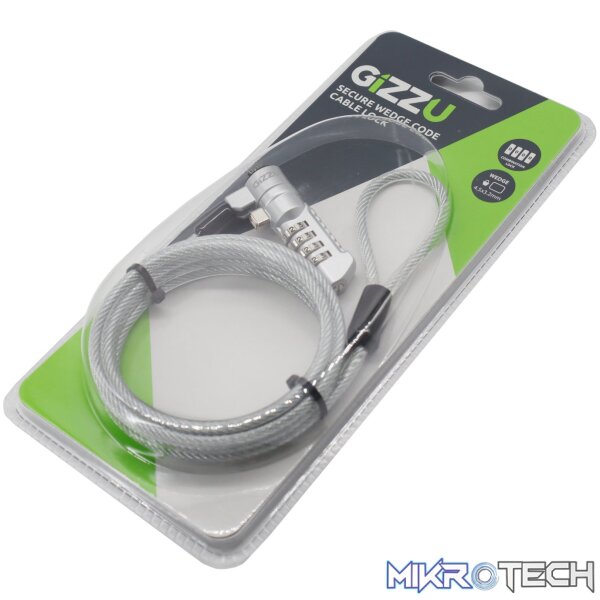 Gizzu Secure Wedge Code Cable Lock 1.8m - Image 4