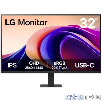 LG 32" QHD IPS Panel Monitor with USB-C - 100Hz