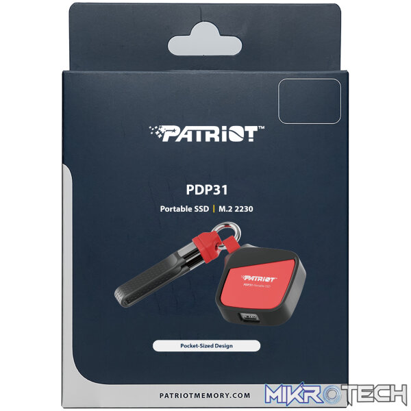 Patriot PDP31 1TB Type-C Portable SSD - Red / Black - Image 5
