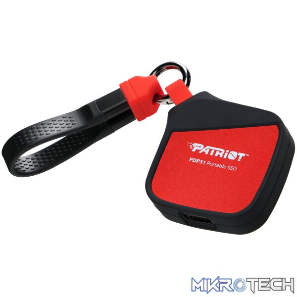 Patriot PDP31 500GB Type-C Portable SSD - Red / Black Patriot PDP31 500GB Type-C Portable SSD - Red / Black