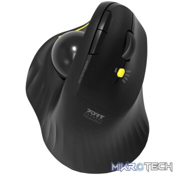 Port Connect Bluetooth + Wireless Rechargeable Ergonomic Trackball Mouse
