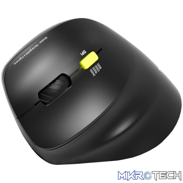 Port Connect Ergo Shape Rechargeable Wireless Mouse - Image 3