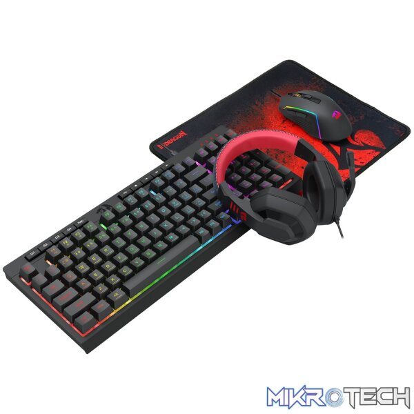 Redragon 4-in-1 Keyboard | Mouse | Mousepad | Headset Gaming Combo - Image 2