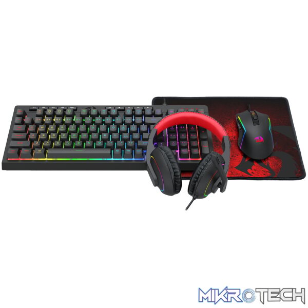 Redragon 4-in-1 Keyboard | Mouse | Mousepad | RGB Headset Gaming Combo - Image 2