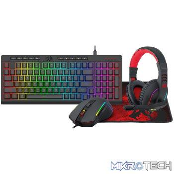Redragon 4-in-1 Keyboard | Mouse | Mousepad | RGB Headset Gaming Combo