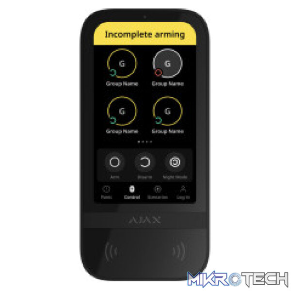 AJAX Security - Black Wireless Keypad Touch Screen | AJAX-KP-TS-B - Image 2