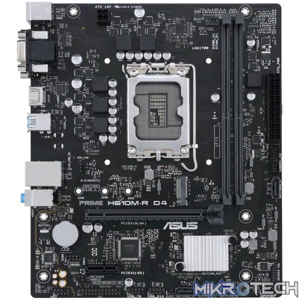 ASUS PRIME H610M-R D4 LGA 1700 M-ATX Gaming Motherboard Integration ASUS PRIME H610M-R D4 LGA 1700 M-ATX Gaming Motherboard Integration