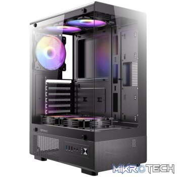 Antec VCX200 RGB Elite ATX Mid-Tower Gaming Chassis - Black