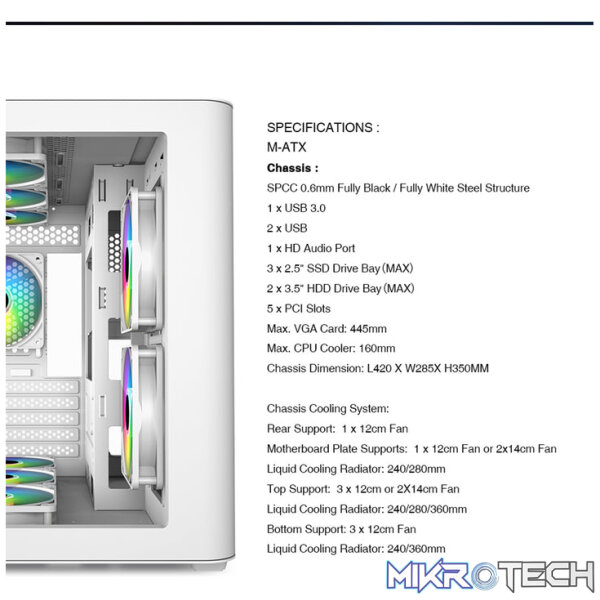 Armaggeddon Aquaron X-Curve 285 MicroATX Gaming Case - Image 11