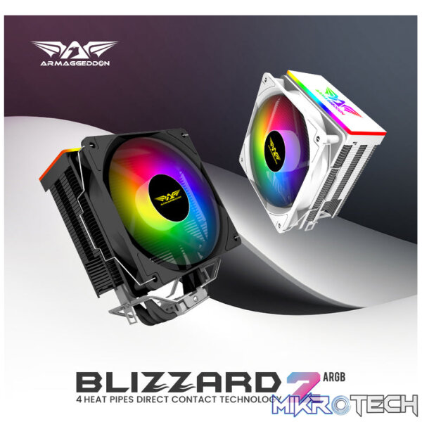 Armaggeddon Blizzard 2 ARGB CPU Cooler - Black - Image 11