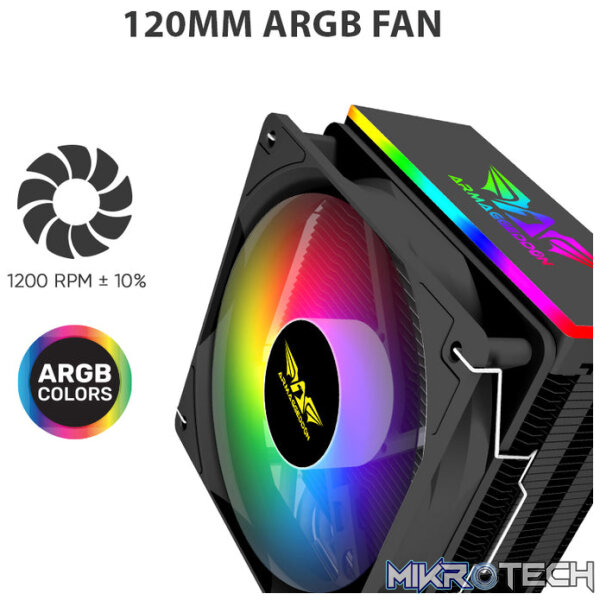 Armaggeddon Blizzard 2 ARGB CPU Cooler - Black - Image 5