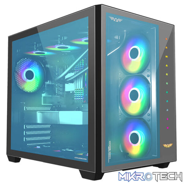 Armaggeddon Tessaraxx Core 12 Air E-ATX Gaming Case - Black - Image 2