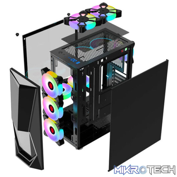 Armaggeddon Tritron 1 ATX Gaming Case with 3xARGB Fans - Image 7
