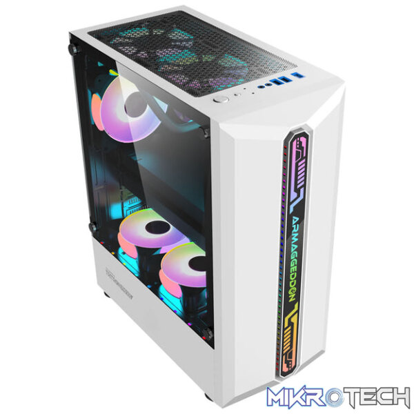 Armaggeddon Tritron Pro 300 ATX Gaming Case with 3x ARGB Fans - Black - Image 2