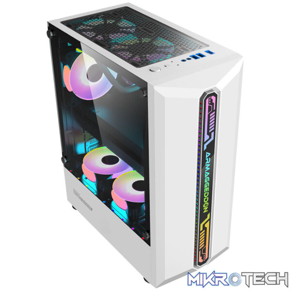 Armaggeddon Tritron Pro 300 ATX Gaming Case with 3x ARGB Fans - Black Armaggeddon Tritron Pro 300 ATX Gaming Case with 3x ARGB Fans - Black