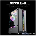 Armaggeddon Tritron Pro 300 ATX Gaming Case with 3x ARGB Fans - Black - Image 9