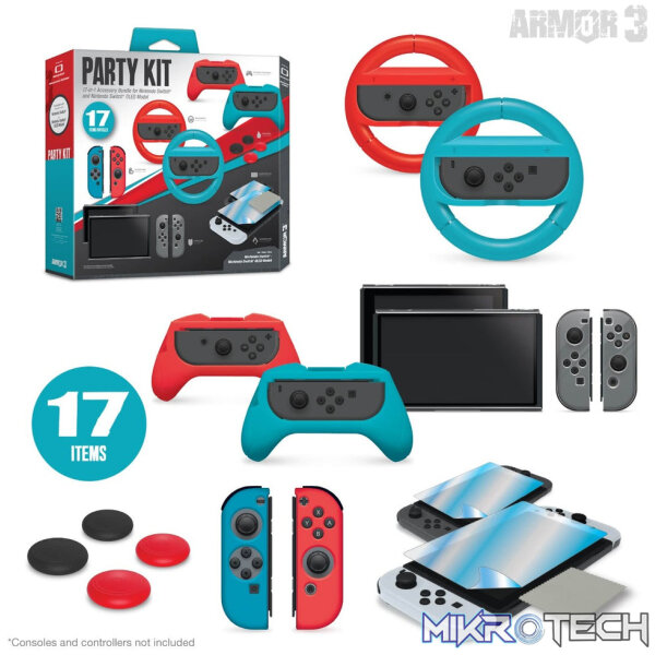 Armor3 17-in-1 Accessory Party Kit For Nintendo Switch Armor3 17-in-1 Accessory Party Kit For Nintendo Switch