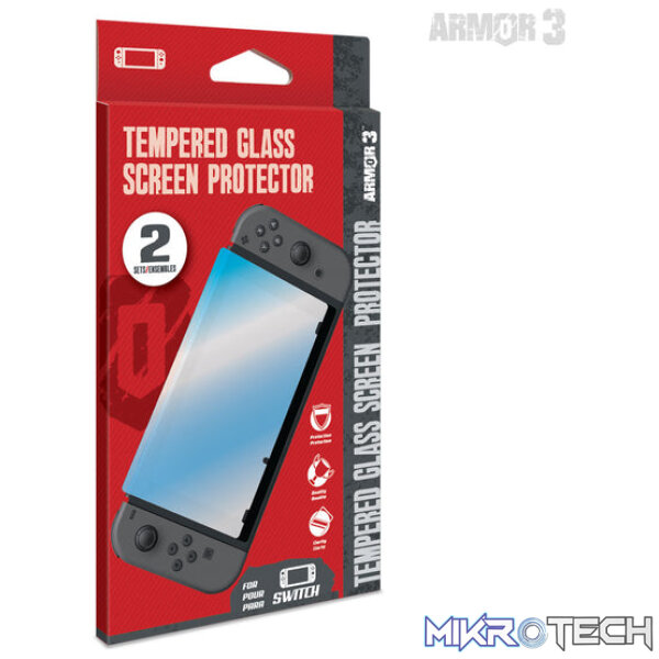 Armor3 Tempered Glass Screen Protector 2 Pack For Nintendo Switch - Image 4