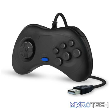 Cirka Saturn-Style USB Controller for PC/ Mac - Black