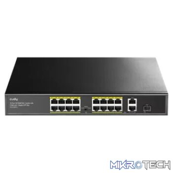 Cudy 16 Port Fast Ethernet PoE 190W 2 Gigabit 1SFP Switch | FS1018PS1