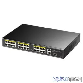 Cudy 24 Port Fast Ethernet PoE 290W 2 Gigabit 1SFP Switch | FS1026PS1