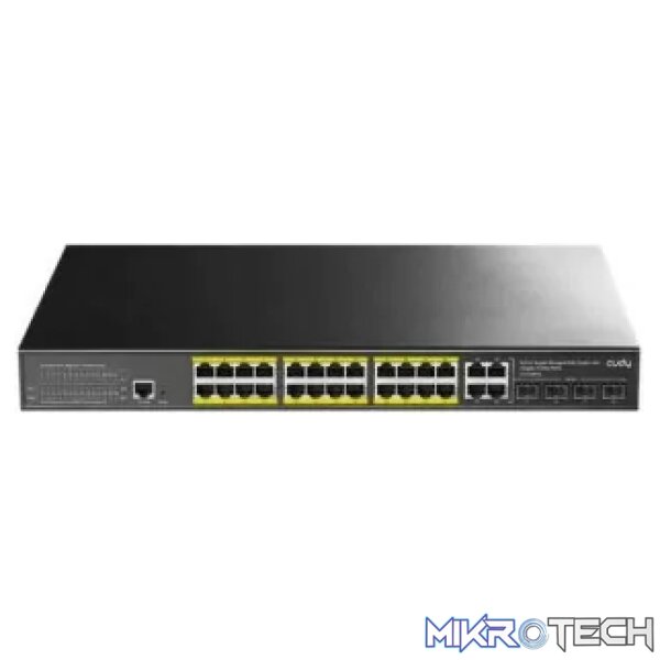 Cudy 24 Port Gigabit PoE 400W 4 Gigabit 4SFP Switch | GS2028PS4-400W Cudy 24 Port Gigabit PoE 400W 4 Gigabit 4SFP Switch | GS2028PS4-400W