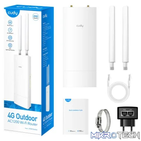 Cudy 4G Dual Band 1200Mbps WiFi 5 Outdoor LTE4 Router | LT500 Outdoor - Image 3
