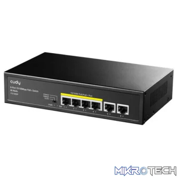 4 Port PoE 60W Switch | FS1006P