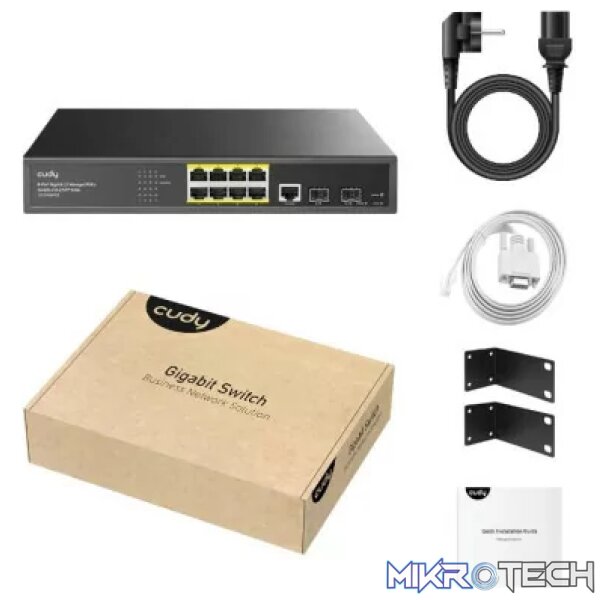 Cudy 8 Port Gigabit PoE 130W 2SFP Switch | GS2008PS2 - Image 4