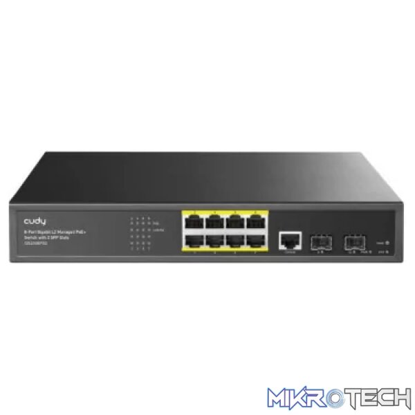 Cudy 8 Port Gigabit PoE 130W 2SFP Switch | GS2008PS2 Cudy 8 Port Gigabit PoE 130W 2SFP Switch | GS2008PS2