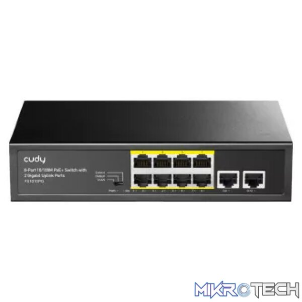 Cudy 8 Port PoE+ 115W 2 Gigabit Switch | CUDY-FS1010PG | MiRO Cudy 8 Port PoE+ 115W 2 Gigabit Switch | CUDY-FS1010PG | MiRO