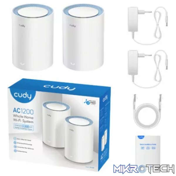 Cudy Dual Band 1200Mbps WiFi 5 Fast Ethernet Mesh 2 Pack | M1200 (2-Pack) - Image 4