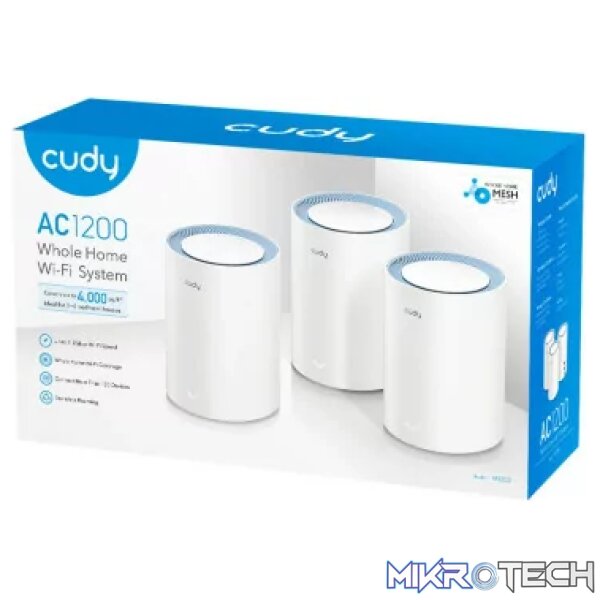Cudy Dual Band 1200Mbps WiFi 5 Fast Ethernet Mesh 3 Pack | M1200 (3-Pack) - Image 4