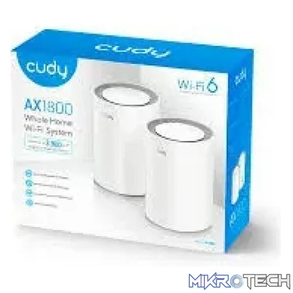 Cudy Dual Band 1800Mbps WiFi 6 Gigabit Mesh 2-Pack | M1800 (2-Pack) - Image 3