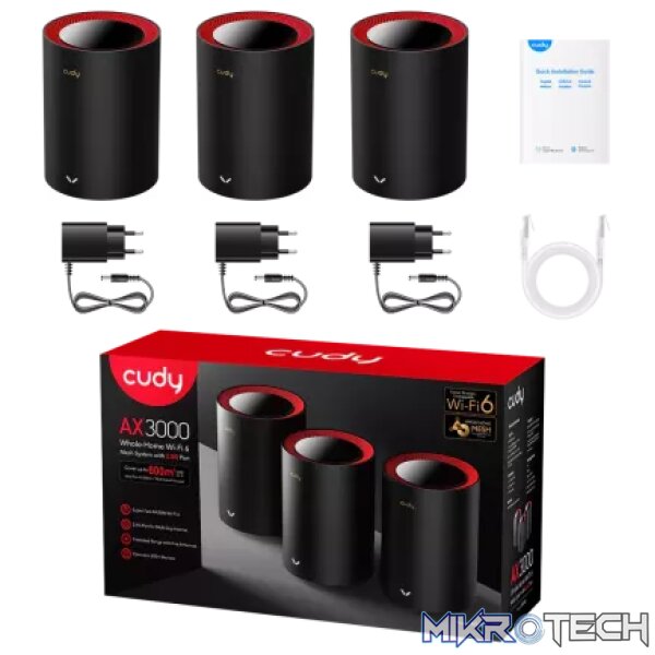Cudy Dual Band 3000Mbps WiFi 6 Multi-Gigabit Mesh 3-Pack | M3000 (3-Pack) - Image 3