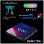 H96 Max V11 4K Smart TV BOX Android 11.0 Media Player with Remote Control, RK3318 Quad-Core 64bit Cortex-A53, RAM: 4GB, ROM: 64GB, Support Dual Band WiFi, Bluetooth, Ethernet, US Plug, 4GB+64GB - Image 8