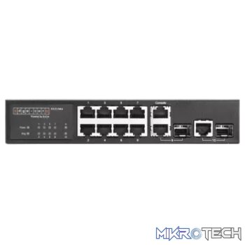 ES3510MA Fast Ethernet Layer 2/4 switch featuring 10 ports; 8 10/100